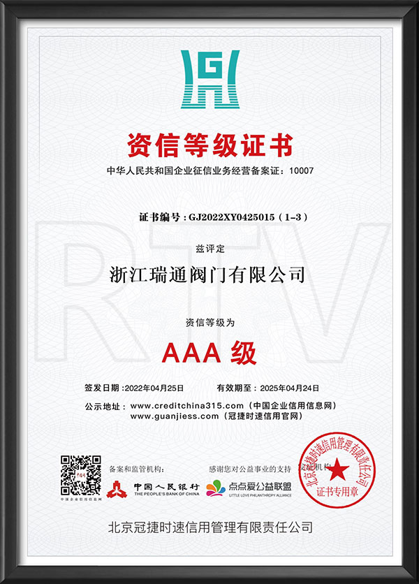 資信等級證書